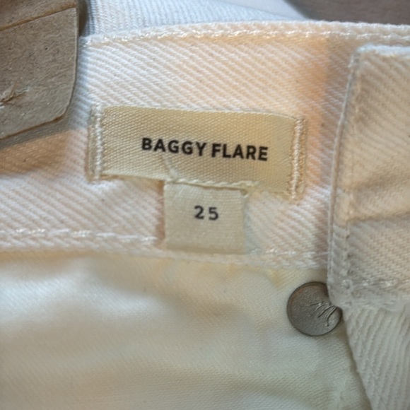 Baggy flare jeans in tile white sz 25 - Picture 7 of 11